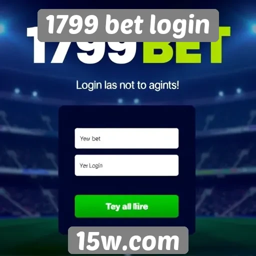 Análise da interface do site 1799 bet login