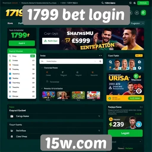 Interface e usabilidade do site 1799 bet login